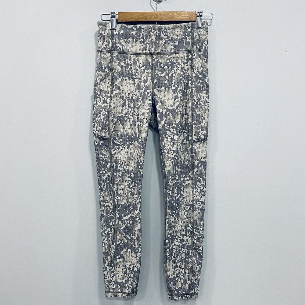 Lululemon Sz 6 Invigorate High-Rise Tight 25” Gritstone White Opal Leggings Yoga